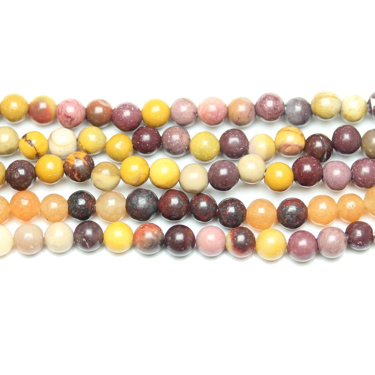 Semi Precious Stone Mookaite Round Beads
